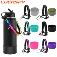 HydroFlask Boot Silicon Cover 32oz 40oz Protective Bottom Non-Slip Aqua flask Tumbler Boot Sleeve Cover &amp; Paracord Handle Colored Cup Rope Set