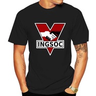 INGSOC T Shirt Men men 1984 George Orwell Fictional Novel Top English Socialism Big Tall Tee Shirt