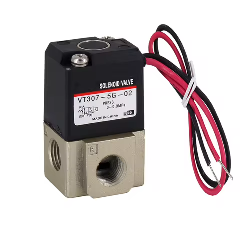 1/8" 1/4" DC 24V AC220V VT307 Series Two Position Three Way High Frequency Solenoid VT307-5G-02 Vacu