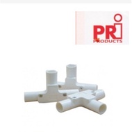 PRI *10 Pieces* Straight Connector Middleway With Cover White PVC Pipe 25 32 mm. Brand * Want To Buy