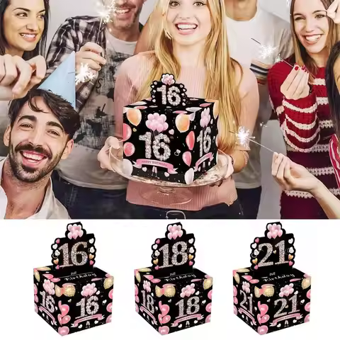 Paper Birthday Money Box 16th 18th 21st Happy Birthday Surprise Money Box Creative Birthday Surprise
