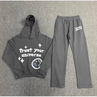 Broken Planet Trust Your Universe Foam Print Hooded Sweatshirt Couple Autumn Casual Suit