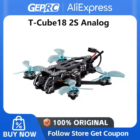 GEPRC T-Cube18 2S Analog FPV 1.8 Inch 12A 8Bit ESC VTX 400mw 25000KV Motor ELRS 2.4G Fly Easy Mini R