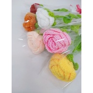 Handmade Crochet flower Roses (finished product) 1pcs