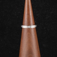TIFFANY&CO(蒂芙尼) Tiffany & Co. 三鑽戒指 窄版 3mm 鑽石/pt950 49