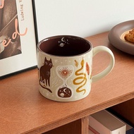 Classic Magic Forest Cat Mug Ceramic Coffee Mug Water Mug Large Capacity Breakfast Mug