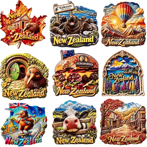 Oceania New Zealand 3D Fridge Magnets Tourism Souvenir Refrigerator Magnets Sticker