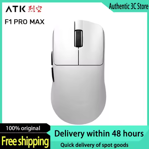 2025 New Atk F1 Pro Max Mouse F1 Wireless Bluetooth Mouse 2 Mode Paw3950/Ultra 8k Lightweight Mouse 