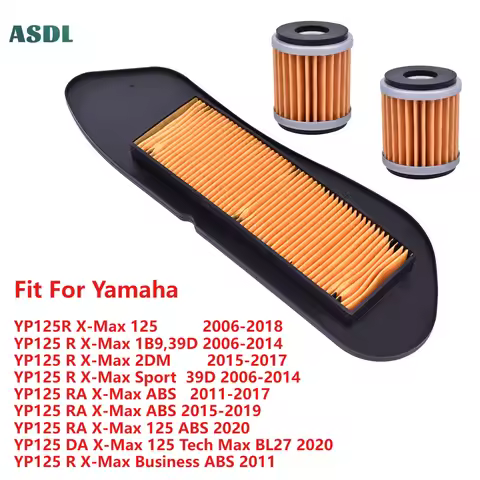 Motorcycle Air Filter Oil Filter For Yamaha YP125R X-Max 2006-2018 YP 125 R RA DA 1B9-14451-00 Intak