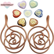 1ONLYTWO Copper Palm Ring, Portable Adjustable Spiral Palm Ring,  Handmade Jewelry Accessories Reiki