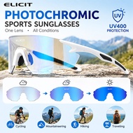 ELICIT Photochromic Sunglasses Men Women Running Marathon Ultralight Glasses Outdoor Sports Cycling 