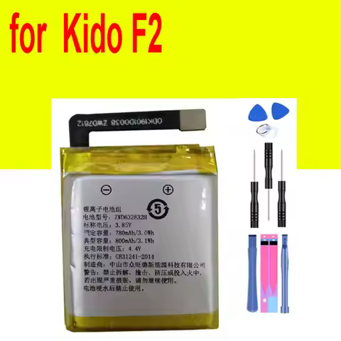 watch phone battery ZWD632832H 800mah for Kido F2 watch phone battery