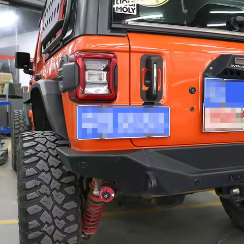 SXMA JL1247 Tailgate License Plate Cover Rear License Bar Mounting Holder Tail Lift Gate Molding Rac