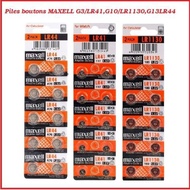🔥 Original MAXELL LR1130 / LR44 / LR41 GENUINE AG13 AG3 AG10 Alkaline Battery For Remote Control, Ca