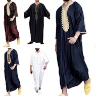 ผู้ชายเสื้อเชิ้ตผู้ชายมุสลิมธีบตะวันออกกลาง Gamis Arab ซาอุดิอาระเบีย