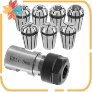 7Pcs ER11 1-7mm Spring Collets with ER11A 5mm Motor Shaft Holder Extension Rod