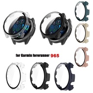 Ultra Thin Hard PC Case Tempered Glass Screen Protector Protective Cover for Garmin forerunner 965