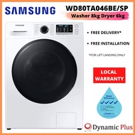 Samsung WD80TA046BE/SP Ecobubble™ Front Load Washer cum Dryer 8kg/6kg (4 Ticks)