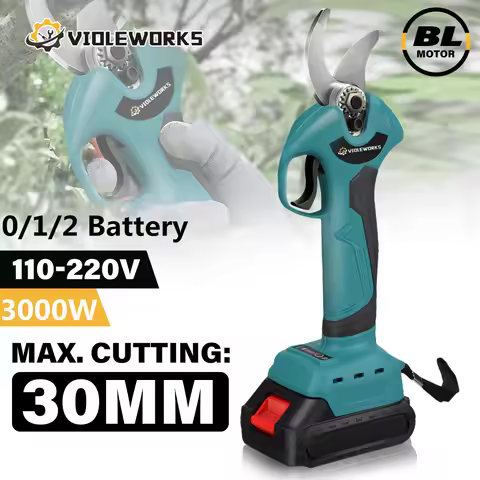VIOLEWORKS Brushless 4 Gear Cordless Pruner Shear Fruit Tree Bonsai Pruning Electric Tree Branches C