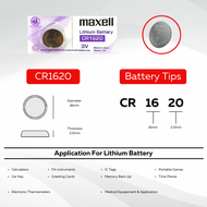 MAXELL battery Maxell Original Battery 1pcs or 5pcs CR1220 / CR 1616 / CR 1620 / CR 1632 / CR 2016 /