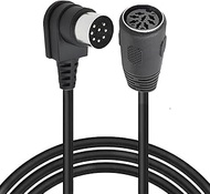 DIN MIDI 8 Pin Cable, 8 Pin Din Extension Cable Adapter, 8 Pin DIN Male 90Degree to Female Cord Audi