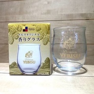 YEBISU 惠比壽 芬芳杯 啤酒杯 玻璃杯 水杯 高質感金色噴砂Logo 290ml 日本製造