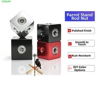 SONAR Parrot Perch Nut, Aluminum Alloy M6 M8 Square Nut Bracket, Fixing Block Anodized Hexagonal Squ