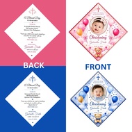 Layout for christening souvenier floating frame 7x7 9x9