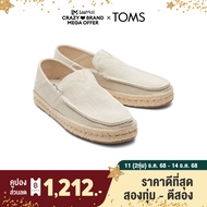 TOMS รองเท้าลำลองผู้ชาย สลิปออน รุ่น Alonso Loafer Rope Fog Heritage Canvas Suede (CE) รองเท้าลิขสิท