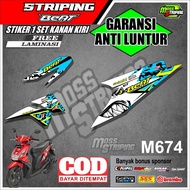 Carbu BEAT CARBU Motorcycle Stickers 2008 2009 2010 2011 2012 M674 STICKER STRIPING STRIP Stickers MODIF RACING RESING Accessories PARIASI Graphic Pictures Motorcycle LIST Variations HONDA BEAT Carburetor SEMI BODY Simple Plain U284