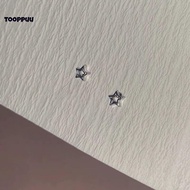 TPU] Hollow Pentagram Stud Earrings for Women - Korean Style Jewelry