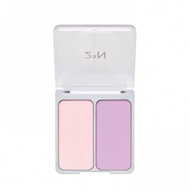 2aN Double Color Blusher Palette Purple Light Makeup Matte High Gloss Milk Pink Portable Fairness-En
