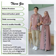 Gamis THARA Couple Lamaran Premium Mewah Gamis Batik Modern Kombinasi