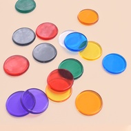 Gifthing Transparent Plastic Poker Chips Casino Bingo Markers Token Pawns Dice Board Games Accessori