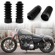 2PCS 39mm Motorcycle Front Fork Cover Gaiters Gators Rubber Long Boots For Harley Davidson Sportster