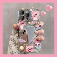 เคสสวย สําหรับ ไอโฟน11 16 Pro Max 15 14 12 13 Xr X 7 Plus 8 Xs Max Se2020 สีเงิน การ์ตูน เคสโทรศัพท์
