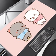 Cute Anime Peach Mochi Cat Mouse Pad Gaming XL HD Home Mousepad Bubu Dudu XXL Playmat Soft Office Ca
