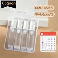 C5GOON 5/10ML Portable Travel Dispenser Bottle Set Portable Travel Makeup Bottles Press Spray Bottle