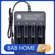 4 Slots 18650 Batteries Lithium Ion Battery Charger Travel USB Charger DC 4.2V 1000mA Output