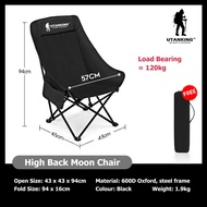 UtanKing™ Foldable Moon Chair Outdoor Camping Stool Fishing Picnic Hiking Chairs Beach Kerusi Lipat