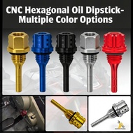Motorcycle CNC Aluminum Alloy Style Oil Dipstick Universal CNC Hexagon Plum Blossom Oil Dipstick
