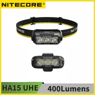 NITECORE HA15 UHE Headlamp 400Lumens 6*NiteLab UHE LEDs Include Battery For Camping, Hiking/Trekking