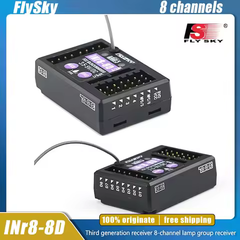 Flysky INR8-8D INR88D Receiver Eight Channel Third Generation Receiver 2.4G Receiver Upgrade for RC