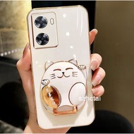 Phone Case oppo a57 2022 a77 a77s a57s Phone Case Gong Xi Fa Cai Phone Case with Lucky Cat Holder