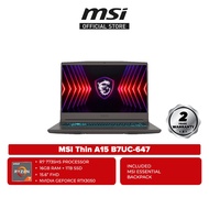 MSI Thin A15 B7UC-647 15.6'' FHD Gaming Laptop Cosmos Gray ( R7-7735HS, 16GB D5, 1TB SSD, RTX3050 4G