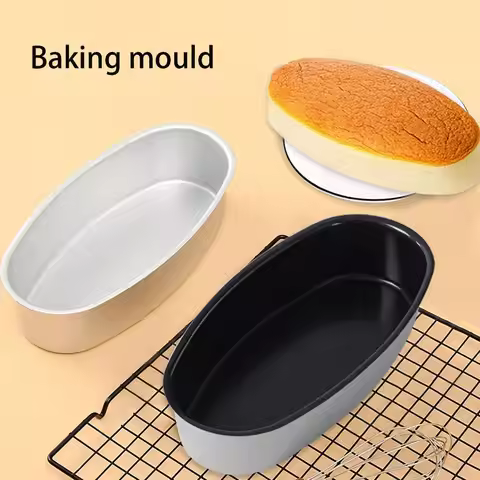 Easy Non-stick Bakeware Aluminum Alloy Oval Shape Cake Mold Baking Pan Homemade Bread