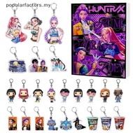 [Popularfactors] Kpop Demon Hunters Advent Calendar Blind Box With 24 Keychain Bag Pendant Decoratio