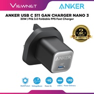 Anker USB C GaN Charger 30W, 511 Charger (Nano 3), PIQ 3.0 Foldable PPS Fast Charger, Anker Nano 3