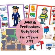 A181 - [PDF] Community Helpers/ Jobs & Professions Busy Book 2 sets 73 pages