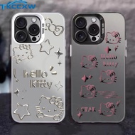 Rose Gold Hello Kitty Frosted Phone Case For Samsung S25+ S24+ S23+Ultra S23FE A31 A53 A34 A15 A04E 